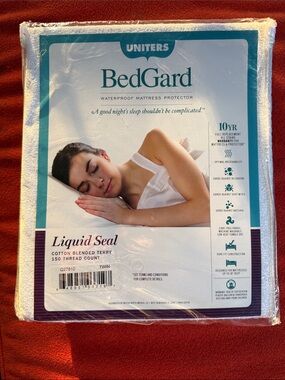 New Uniters BedGard Waterproof Mattress Protector - Twin, White